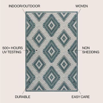 Lior Geometric Moroccan Diamond Area Rug